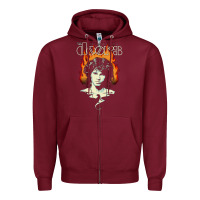Burgundy jim Zipper Hoodie - artisFamous