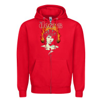 Red jim Zipper Hoodie - artisFamous