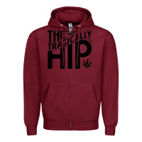 Burgundy VINTAGE Zipper Hoodie - artisFamous