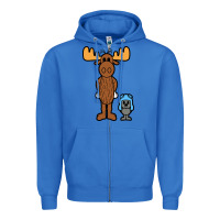 True Royal rocky and bullwinkle Zipper Hoodie - artisFamous