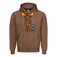 Chestnut rocky and bullwinkle Zipper Hoodie - artisFamous
