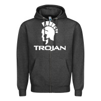 Charcoal Heather trojan condoms champion Zipper Hoodie - artisFamous