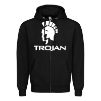 Black trojan condoms champion Zipper Hoodie - artisFamous