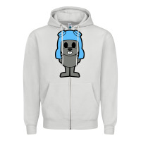 Dove Grey rocky the squirrel Zipper Hoodie - artisFamous