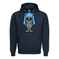 Navy rocky the squirrel Zipper Hoodie - artisFamous