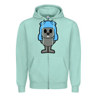 Seafoam rocky the squirrel Zipper Hoodie - artisFamous