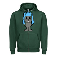 Sports Green rocky the squirrel Zipper Hoodie - artisFamous