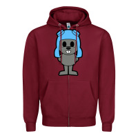 Burgundy rocky the squirrel Zipper Hoodie - artisFamous