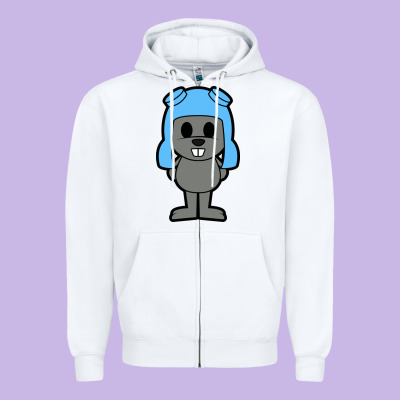 Rocky The Squirrel Zipper Hoodie Designed By Artisfamous