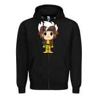 Black rogue x men chibi Zipper Hoodie - artisFamous