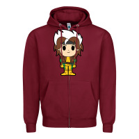 Burgundy rogue x men chibi Zipper Hoodie - artisFamous