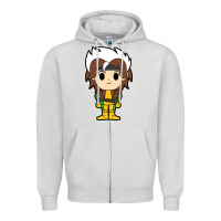 Dove Grey rogue x men chibi Zipper Hoodie - artisFamous