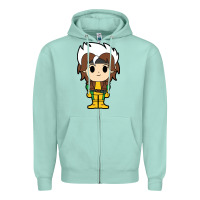 Seafoam rogue x men chibi Zipper Hoodie - artisFamous