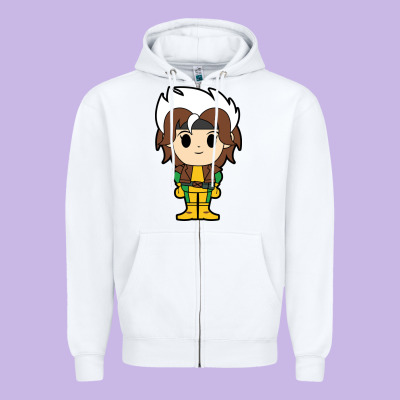 Rogue X Men Chibi Zipper Hoodie Designed By Artisfamous
