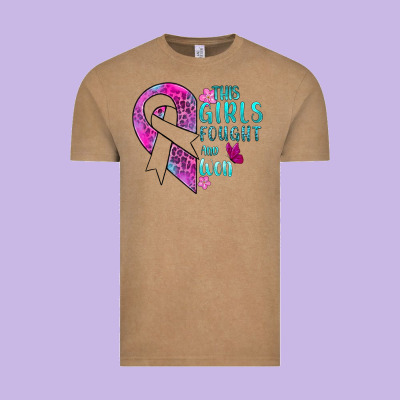 This Girls Fought And Won Cancer Vintage Tee Designed By Bundleandbundleshop