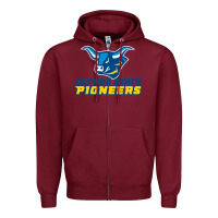 Burgundy alfred state Zipper Hoodie - artisFamous