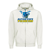 Oatmeal Heather alfred state Zipper Hoodie - artisFamous