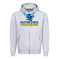 Heather Grey alfred state Zipper Hoodie - artisFamous