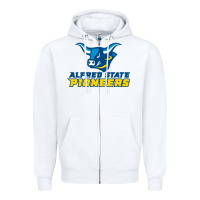 White alfred state Zipper Hoodie - artisFamous