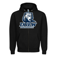 Black drew university Zipper Hoodie - artisFamous