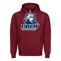 Burgundy drew university Zipper Hoodie - artisFamous