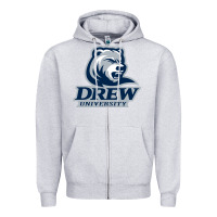Heather Grey drew university Zipper Hoodie - artisFamous