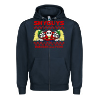 Navy shy guys burger and fries Zipper Hoodie - artisFamous