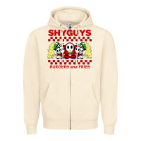 Sandshell shy guys burger and fries Zipper Hoodie - artisFamous
