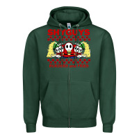 Sports Green shy guys burger and fries Zipper Hoodie - artisFamous