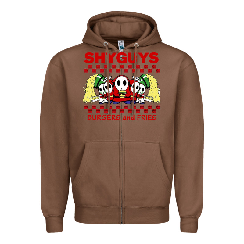 Shy Guys Burger And Fries Zipper Hoodie by artisFamous | Teevron