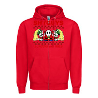 Red shy guys burger and fries Zipper Hoodie - artisFamous