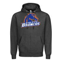 Charcoal Heather Boise Design Zipper Hoodie - artisFamous