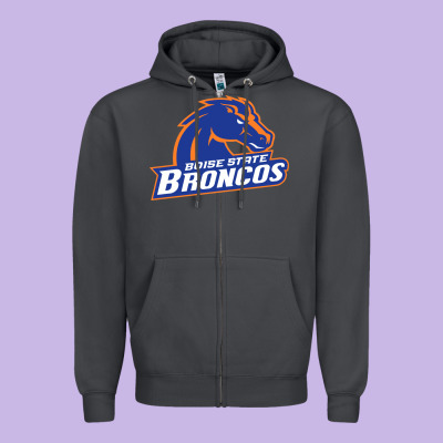 Boise Design Zipper Hoodie Designed By Artisfamous