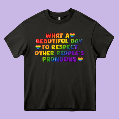 What A Beautiful Day To Respect Other People's Heavy Core Tee Designed By Cowgirlartshop