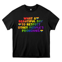 Black What a beautiful day to respect other people's Heavy Core Tee - CowGirlArtShop