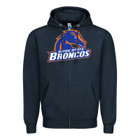 Navy Boise Design Zipper Hoodie - artisFamous