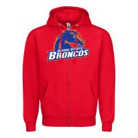 Red Boise Design Zipper Hoodie - artisFamous
