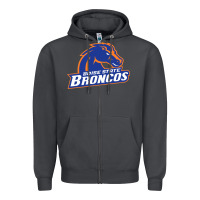 Smoke Boise Design Zipper Hoodie - artisFamous