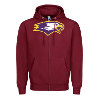 Burgundy elmira college Zipper Hoodie - artisFamous