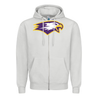 Dove Grey elmira college Zipper Hoodie - artisFamous