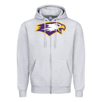 Heather Grey elmira college Zipper Hoodie - artisFamous