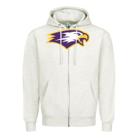 Oatmeal Heather elmira college Zipper Hoodie - artisFamous
