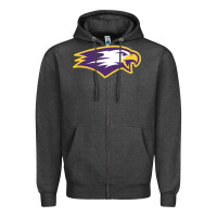 Charcoal Heather elmira college Zipper Hoodie - artisFamous
