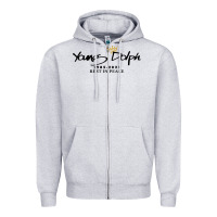 Heather Grey Rest in Peace Young Dolph Zipper Hoodie - artisFamous