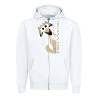 White silken windsprite classic Zipper Hoodie - artisFamous
