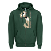 Sports Green silken windsprite classic Zipper Hoodie - artisFamous