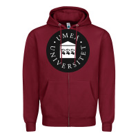 Burgundy umeå university Zipper Hoodie - artisFamous