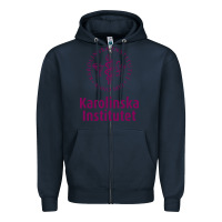 Navy karolinska institute Zipper Hoodie - artisFamous