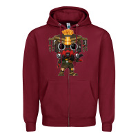 Burgundy Funko Pop Zipper Hoodie - artisFamous