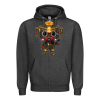 Charcoal Heather Funko Pop Zipper Hoodie - artisFamous